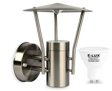 Nartel Mains Outdoor Pedestal Wall Lantern Light Stainless Steel IP44-29018