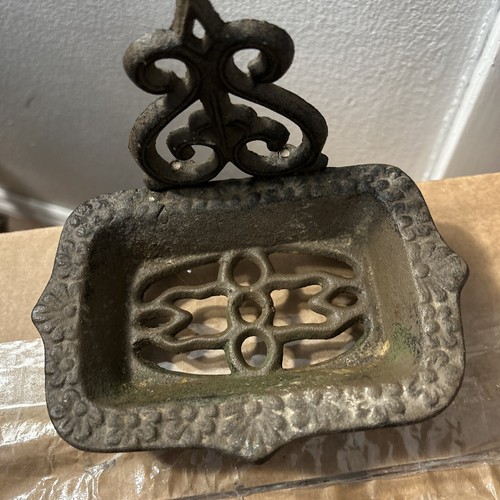 Vintage cast iron soap sponge - iron,