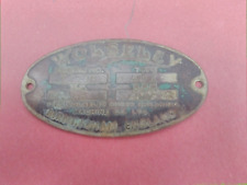 WOLSELEY WD11 BRASS MAKERS PLATE