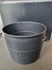 Stewart Smithy 35cm Garden Plant Pot Plastic Patio Tub Black