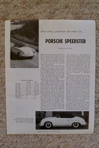 1955 porsche 356 speedster t - porsche, r&t