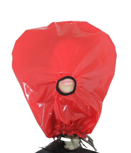 Red pvc mask shiny - pvc,