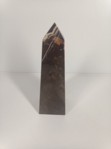 Brown stoneware obelisk tower - stoneware,