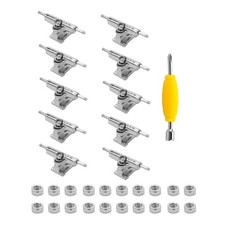 10 Pcs 29mm Fingerboard Trucks Finger Skateboard Deck with Nuts with