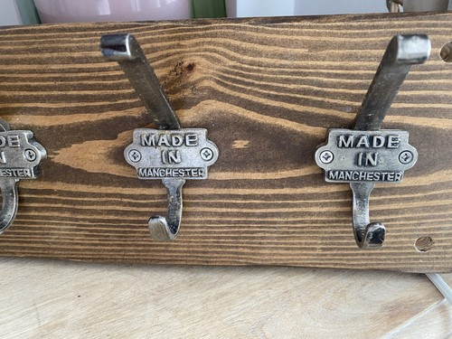 Wooden brass coat rack - rack, hanger