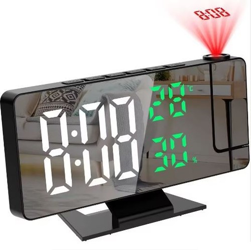 Mirrored led digital alarm - mirrored,