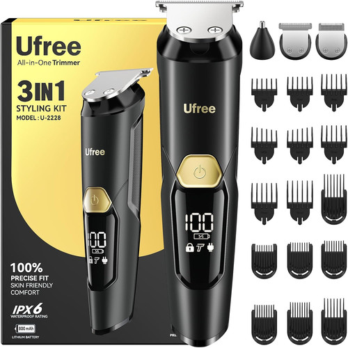 Beard trimmer for men - 3-in-1,