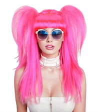 PINK Pig Tail Wig Ladies