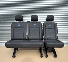 Genuine VW Transporter T6 T6.1 Rear Kombi Seats 2+1 Leather Isofix #3