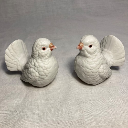 Pair vintage hand painted - of,