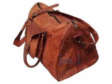 Old Real Brown Leather Duffle