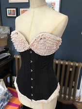 Fully Boned Corset. Black With