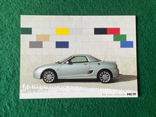 MG ROVER MG TF SALES BROCHURE