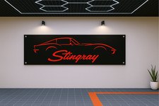 Corvette Stingray Flag Banner