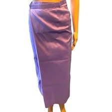 VTG Y2K Handmade/Sewing Machine Purple Silk Skirt Asian Lady Traditional Sz XS-S
