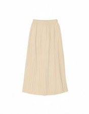 PIPPA DEE Womens Maxi High Waist Pleated Skirt UK 16 Large W26 Off White BE09