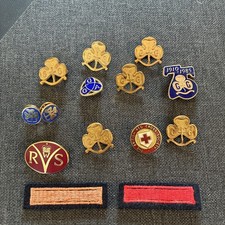 Group Of Vintage Badges- Girl