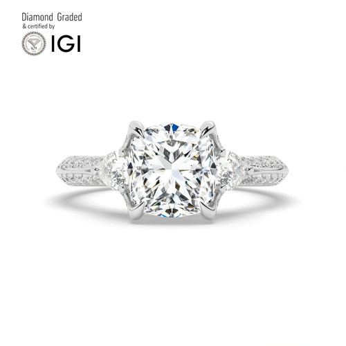 Cushion diamond engagement - cushion,