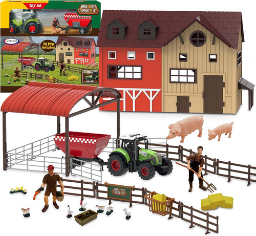 Piece farm animal toys - 78-piece,