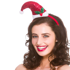Red Sequin Santa Hat Headband