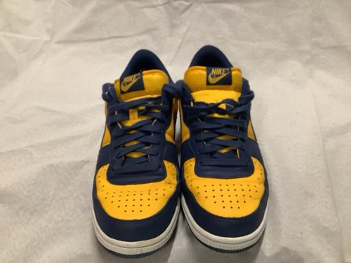 Navy and yellow low - , top