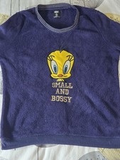 Tweety Bird Looney Tunes Cosy Warm Pj's  For Women Size 12 -14