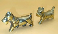 2x Vintage Small Solid Brass