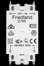 FRIEDLAND 12V 1A BELL TRANSFORMER 220-240V D765