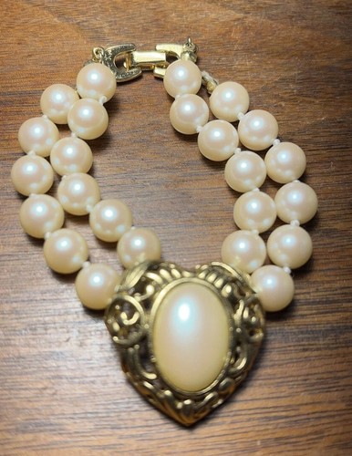 Richelieu faux pearl - faux, heart