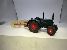 Vintage Siku Lanz Farm Tractor With Britain's Hay Turner Excellent Condition