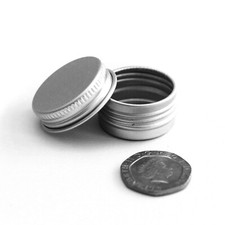5ml Small Round Aluminium Screw Lid Tins Pots Jars Containers Storage Sample JDA