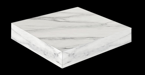 White marble effect - white, floating