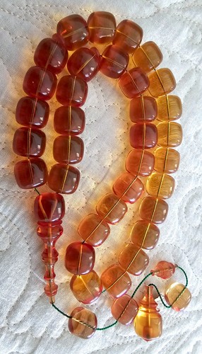 Amber bakelite tasbih سبحة - amber,