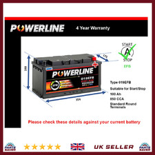 EFB Car Battery 019EFB