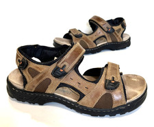 Mens Hush Puppies 'VAPOUR' Brown Walking Leather Sandals Size UK 11 Great Cond