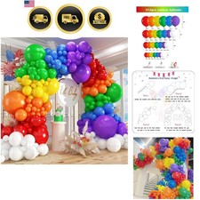 412pcs Rainbow Balloon Arch