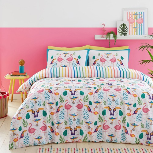 Tropical flamingo duvet - tropical,