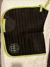 Horzehoods Dressage Saddle Pad Lime Greem and Black Full Size