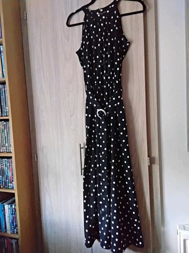 Polka dot halter jumpsuit - f&f,