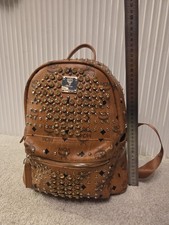 MCM Backpack Studded Tan