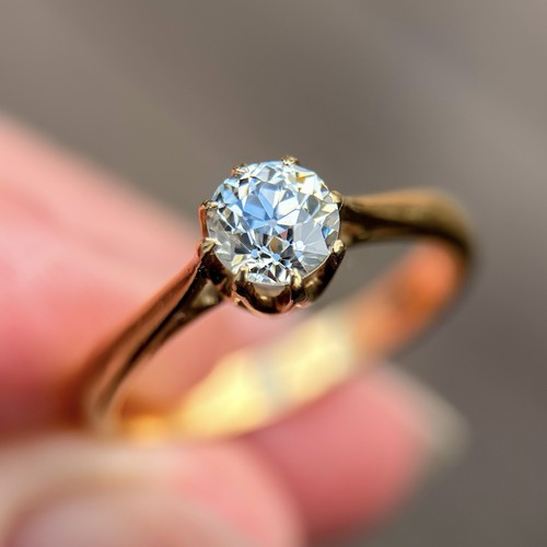 18ct gold antique 77ct old - 18ct, 0.77ct