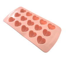 Large Silicone Mould Heart Shape Chocolate Pink Tray Cake 15 Hearts Decoration