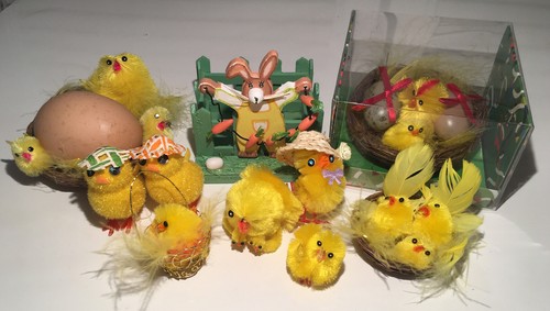 Easter chicks fluffy plush - easter,