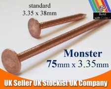 50x 75mm Copper Nails Very Large Tree Stump Killer Tree Removal Gardening Home