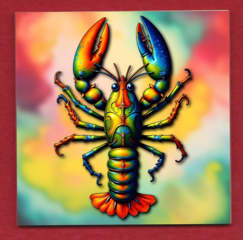 Multicolour lobster decorative - multicolour,