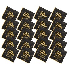  20 Pcs 50th Birthday Napkin