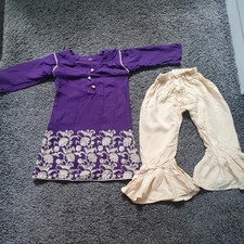 Baby Girls purple kameez dress