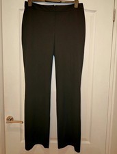 LK Bennett straight leg black smart trousers UK 14 pants work office L.K. VGC