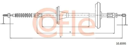 Handbrake cable left - cable, rear