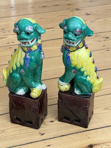 Pair vintage ceramic chinese - vintage,